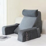 Adjustable Detachable Backrest Reading Pillow for Bed Sitting Gray