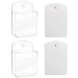 2 PCS Remote Control Holders Wall Mount Self Adhesive for Home Office School Transparent