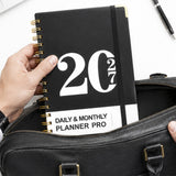 2027 A5 Weekly Planner Notebook Hardcover Calendar January to December Black