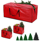3pc Large Christmas Tree Storage Bags – PE Water-Resistant with Reinforced Handles & Zipper Red