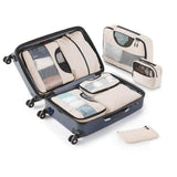 8Pcs Set Travel Packing Cubes for Suitcases Luggage Organizer Bags Set Beige