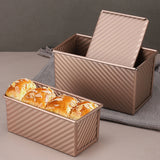 3Pcs Bread Pan with Lids Non-Stick Carbon Steel Pan with Brush and Scraper for Baking