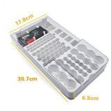 93 Slot Battery Storage Organiser Holder with Tester-Battery Caddy Rack Case Box