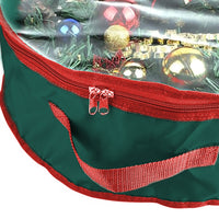 Christmas Wreath Storage Bag Xmas Garland Storage Container Organizer Green
