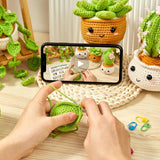 6-Pack Hanging Potted Plant DIY Yarn Craft Kits with Yarn and Hooks for DIY Crafting
