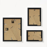 15 Piece Picture Frame Set Multi-Size Collage for Wall or Tabletop Black