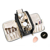 Large Capacity Travel Makeup Bag Portable Cosmetic and Toiletry Organizer Black
