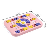 Dog Puzzle Feeder Slow Feeding Interactive Toy Anti-Choking Puzzle Bowl for Dogs Pink