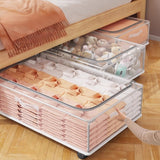 Under Bed Storage Containers with Wheels Drawers for Shoes Clothes and Blankets