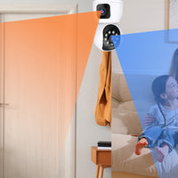 2.4GHz WiFi Security Camera Dual Lens HD Monitoring Camera with Color Night Vision