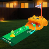 Little One Golf Toy Set with Tiger Ball Returner Clubs and Putter Mat for Indoor & Outdoor Play
