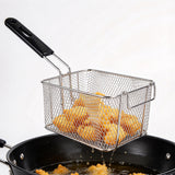 Deep Fryer Basket Stainless Steel with Removable Handle Hanging Design Style 1