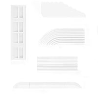 4Pcs Kit Threshold Bars Step Ramp Compatible with Ecovacs/Xiaomi/Cloud Whale Robot Vacuum Cleaner White