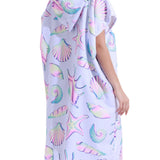 Hooded Zip Up Changing Robe Adult Microfiber Beach Towel Poncho Style 2