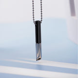 Mix-Color Breathing Necklace Stainless Steel Meditation Pendant Black