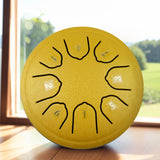 8-Note Rain Drum Steel Tongue Drum Rain Chime for Outside Garden Gold