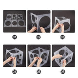 11-Hole Collapsible Plastic Balloon Sizer Box Cube Balloon Size Measurement Tool