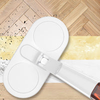 Cordless Electric Spray Mop Spin Cleaning Scrubber with Detachable Tank for Hardwood Floor White