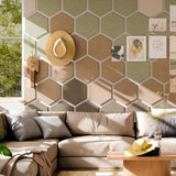 10PCS Hexagon Cork Self Adhesive Pin Board Alternative for Walls Decor