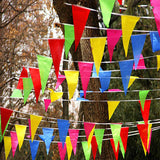 Triangle Flag Banner Set Colorful for Wedding Ceremony Party Festival
