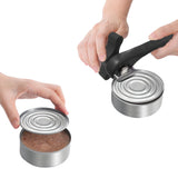 Smooth Edge Can Opener Manual Stainless Steel Secure Cut Lid Side Black