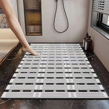 Shower Mat Non Slip Bathtub Mat with Suction Cups and Drain Holes Bath Mat for Bathroom Kitchen Wet Floor Grey