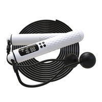 Smart Digital Jump Rope Set Accurately Skipping Rope Weighted Exercise Rope for Fitness Training White