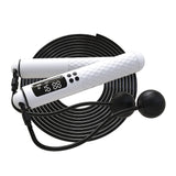 Smart Digital Jump Rope Set Accurately Skipping Rope Weighted Exercise Rope for Fitness Training White