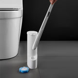 Toilet Brush Set with 16 Replaceable Heads for Bathroom Cleaning
