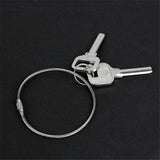 30 PCS Stainless Steel Wire Rope Keychain Key Ring Cable For Outdoor Hiking Sports