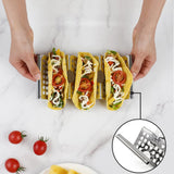 4Pcs Set Stainless Steel Taco Holders Taco Stand for Tortillas Burritos Crepes