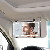 Car Sun Visor Makeup Mirror with 3 Adjustable Light Modes for Travel Truck & SUV