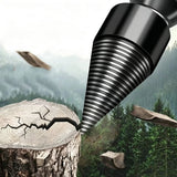 Wood Splitter Drill Bit Set Firewood Splitting Cone with 4 Extension Rods for Electric Drill
