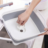 Collapsible Dish Basin with Drain Plug RV Camping Sink