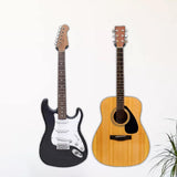 2Pcs Guitar Wall Mount Wood U-Shaped Guitar Hanger Stand for Acoustic Electric Guitar Bass