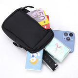 Small Crossbody Bag for Men Women Mini Sling Bag Travel Running Phone Daypack Black