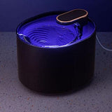 Pet Water Fountain Cat Dog Automatic Electric Drinking Dispenser with Red Light Indicator Black