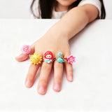 24PCS Adjustable Jewelry Rings Set for Girls Play and Dress-Up Gift