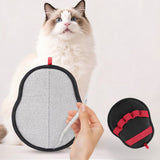 Five Finger Pet Hair Removal Glove Reusable Electrostatic Grooming Mitt for Pet - Red