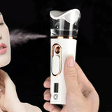Portable USB Rechargeable Facial Mist Sprayer Mini Humidifier for Travel Home White