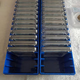 2Pcs 20-Slot Coin Slab Storage Boxes with Snap Lid Plastic Coin Holder Organizer for NGC PCGS Coin Slabs Blue