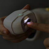 Electric Nail Clipper 2-Speed Automatic Nail Trimmer with LED Light and Nail Dust Collector White