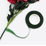 12 Pcs Floral Tape Crepe Paper for Bouquet Wrapping and Crafts Dark Green