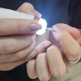 Portable Nail Drill Pen USB Electric File with 5 Grinding Heads White