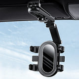 360 Rotating Car Phone Stand Multifunction Car Sun Visor Smart Phone Holder - Black