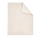 Cozy Fleece Blanket Heart Checkered Blanket for Sleeping Napping White