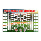 World Cup Schedule Poster Football Merchandise Decorations Soccer Match Decor Wall Chart