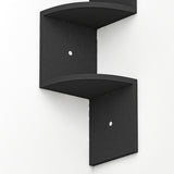 5 Tier Corner Zigzag DVD CD Storage Shelf Wall Mount Display Rack Black
