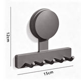 Razor Holder for Shower Powerful Suction Cup Shower Hooks for Towel Loofah Razor Squeegee Gray