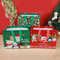 6Pcs Non-Woven Christmas Tote Bags Multifunctional Xmas Treat Bags for Present Wrapping Shopping